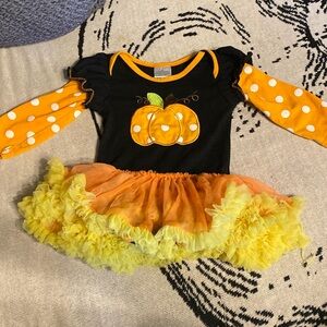 Long sleeve Pumpkin Onsie with skirt